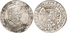 Sachsen-Kurlinie ab 1547 (Albertiner)
Johann Georg II. 1656-1680 1/3 Taler 1673, CR-Dresden C/K 416 Kohl 231 Avers kl. Kratzer, min. Belagreste, fast...