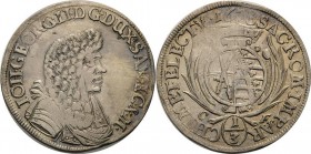 Sachsen-Kurlinie ab 1547 (Albertiner)
Johann Georg II. 1656-1680 1/3 Taler 1678, CF-Dresden C/K 418 Kohl 233 Sehr schön-vorzüglich