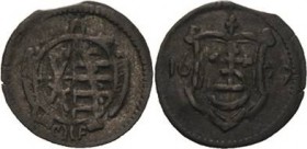 Sachsen-Kurlinie ab 1547 (Albertiner)
Johann Georg II. 1656-1680 Pfennig 1679, CF-Dresden C/K 446 Kohl 262 Zainende, sehr schön