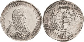 Sachsen-Kurlinie ab 1547 (Albertiner)
Johann Georg II. 1656-1680 2/3 Taler 1680, CF-Dresden C/K 407 Davenport 806 Kohl 228 Leichte Prägeschwäche, vor...