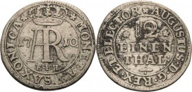 Sachsen-Kurlinie ab 1547 (Albertiner)
Friedrich August I., der Starke 1694-1733 1/12 Taler 1710, EPH-Leipzig Monogramm. Der Hecht weist nach rechts, ...