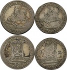Sachsen-Kurlinie ab 1547 (Albertiner)
Friedrich August II. 1733-1763 Doppelgroschen und Groschen 1741, o. Mzz.-Dresden Vikariat Kahnt 641, 642 Kohl 5...