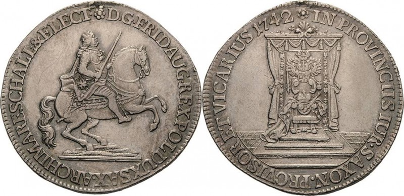 Sachsen-Kurlinie ab 1547 (Albertiner)
Friedrich August II. 1733-1763 2/3 Taler ...