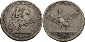 Sachsen-Kurlinie ab 1547 (Albertiner)
Friedrich August II. 1733-1763 Silberabschlag vom Dukaten 1745, Dresden Vikariat Kahnt 643 a Friedberg zu 2867 ...