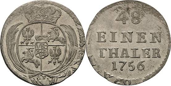 Sachsen-Kurlinie ab 1547 (Albertiner)
Friedrich August II. 1733-1763 1/48 Taler...