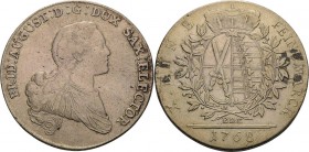 Sachsen-Kurlinie ab 1547 (Albertiner)
Friedrich August III. 1763-1806 Taler 1768, EDC-Dresden Kahnt 1072 Buck 127 a Schnee 1071 Davenport 2682 Sehr s...
