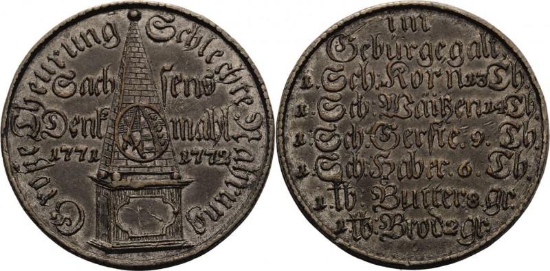 Sachsen-Kurlinie ab 1547 (Albertiner)
Friedrich August III. 1763-1806 Zinnmedai...
