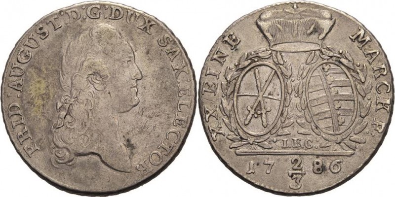 Sachsen-Kurlinie ab 1547 (Albertiner)
Friedrich August III. 1763-1806 2/3 Taler...
