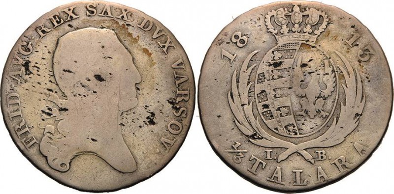 Sachsen-Kurlinie ab 1547 (Albertiner)
Friedrich August I. 1806-1827 1/3 Taler 1...