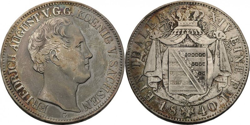Sachsen-Kurlinie ab 1547 (Albertiner)
Friedrich August II. 1836-1854 Taler 1840...