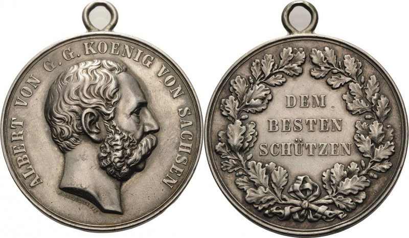 Sachsen-Kurlinie ab 1547 (Albertiner)
Albert 1873-1902 Silbermedaille o.J. (188...