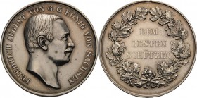 Sachsen-Kurlinie ab 1547 (Albertiner)
Friedrich August III. 1904-1918 Silbermedaille o.J. (1905) (M. Barduleck) Schießprämie "Dem besten Schützen" V....