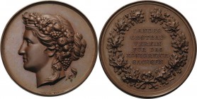 Sachsen-Medaillen
 Bronzemedaille o.J. (Oertel) Prämienmedaille des Landes-Obstbauvereins für das Königreich Sachsen . Kopf der Pomona nach links / 6...