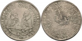 Sachsen-Coburg und Eisenach 1573-1638
Johann Casimir und Johann Ernst 1572-1633 Taler 1618, WA-Saalfeld KOR 158 Schnee 188 Davenport 7429 Grasser 113...