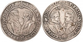 Sachsen-Altenburg 1603-1672
Johann Philipp, Friedrich, Johann Wilhelm, Friedrich Wilhelm II. 1603-1625 Taler 1605, WA-Saalfeld Kernbach 1.2 Schnee 26...