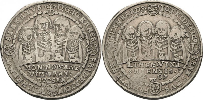 Sachsen-Mittel-Weimar 1603-1640
Johann Ernst und seine 7 Brüder 1605-1619 Taler...