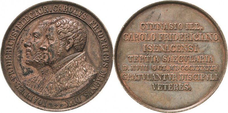 Sachsen-Weimar-Eisenach
Carl Friedrich 1828-1853 Bronzemedaille 1844 (Helfricht...