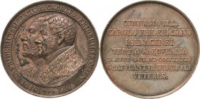 Sachsen-Weimar-Eisenach
Carl Friedrich 1828-1853 Bronzemedaille 1844 (Helfricht) 300-Jahrfeier des Gymnasiums Eisenach. Brustbilder von Johann Friedr...