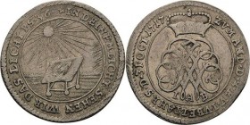 Sachsen-Eisenach
Johann Wilhelm 1698-1729 1/24 Taler 1717, IAB-Eisenach 200 Jahre Reformation Slg. Merseburger 4090 Slg. Whiting 258 Brozatus 944 Seh...