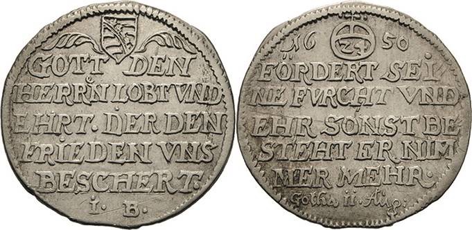 Sachsen-Gotha (Gotha-Altenburg)
Ernst der Fromme 1640-1675 Groschen 1650, IB-Go...