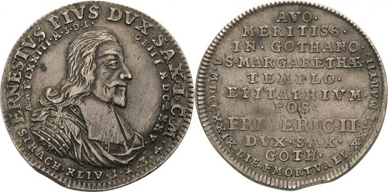 Sachsen-Gotha (Gotha-Altenburg)
Friedrich II. 1691-1732 1/4 Taler 1729, AH-Goth...