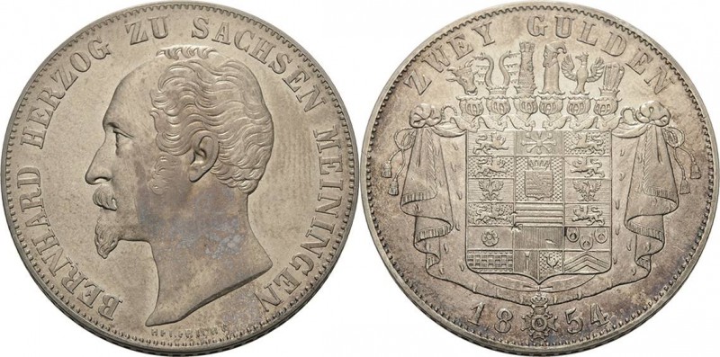 Sachsen-Meiningen
Bernhard Erich Freund 1803-1866 Doppelgulden 1854, München AK...