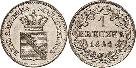 Sachsen-Meiningen
Bernhard Erich Freund 1803-1866 Kreuzer 1864, München AKS 202...