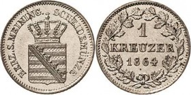 Sachsen-Meiningen
Bernhard Erich Freund 1803-1866 Kreuzer 1864, München AKS 202 Jaeger 449 Grobe 366 Prägefrisch