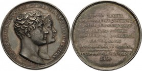 Sachsen-Hildburghausen
Friedrich IV. 1784-1826 Silbermedaille 1810 (Losch) Auf den Besuch des Kronprinzenpaares in Innsbruck. Büsten von Prinz Ludwig...