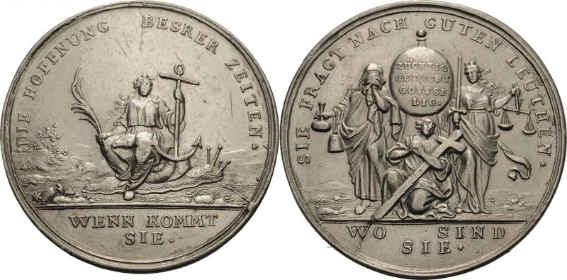 Schlesien-Medaillen
 Silbermedaille o.J. (1707) (unsigniert) Hoffnung auf Relig...