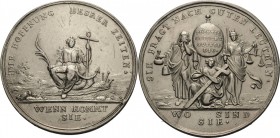 Schlesien-Medaillen
 Silbermedaille o.J. (1707) (unsigniert) Hoffnung auf Religionsfreiheit nach dem Frieden von Altranstädt. Die Hoffnung mit aufges...