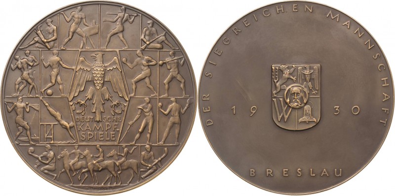 Schlesien-Städte
Breslau Bronzemedaille 1930 (Th. v. Gosen) Der siegreichen Man...