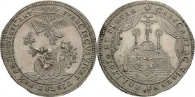 Schwäbisch Hall
 Silbermedaille 1748 (P.P. Werner/G.G. Laufer) 100 Jahre Westfälischer Frieden. Sitzende Pax mit Ölzweig und Füllhorn, daneben Wein, ...