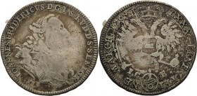 Schwarzburg-Rudolstadt
Johann Friedrich 1744-1767 1/6 Taler 1764, ICE-Saalfeld Bethe 1216 (R1) Fischer 527 Jaeger 7 Selten. Schön-sehr schön