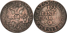 Schwarzburg-Sondershausen
Christian Günther 1758-1794 1/12 Taler 1763, HCAS-Sondershausen Fischer 406 Jaeger 64 Sehr schön