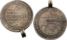 Stolberg-Stolberg
Christoph Friedrich 1704-1738 24 Mariengroschen 1724, IIG-Stolberg Feinsilber. Ausbeute der Stolberger Gruben. An dekorativen Henke...