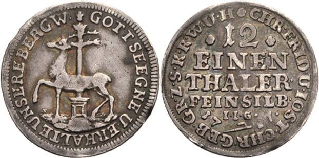 Stolberg-Stolberg
Christoph Friedrich und Jost Christian 1704-1738 1/12 Taler 1...