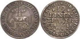 Stolberg-Stolberg
Christoph Friedrich und Jost Christian 1704-1738 1/12 Taler 1717, IIG-Stolberg Friederich 1572 Müseler 66.1/54 Sehr schön-vorzüglic...