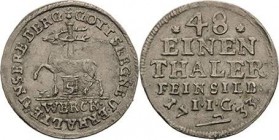 Stolberg-Stolberg
Christoph Friedrich und Jost Christian 1704-1738 1/48 Taler 1733, IIG-Stolberg Ausbeute. Feinsilber Friederich 1747 Müseler 66.2/66...