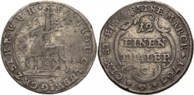 Stolberg-Roßla und Stolberg-Stolberg
Friedrich Botho und Karl Ludwig 1761-1768 1/12 Taler 1763, C-Stolberg Feinsilber Friederich 1978 Jaeger 13 a Müs...