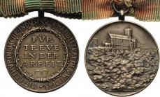Weimar
 Silbermedaille o.J. (Karl Goetz) Für Treue in der Arbeit - Mittelthüringische Industrie- und Handelskammer Weimar. 4 Zeilen Schrift im Lorbee...