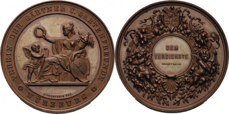 Würzburg-Stadt
 Bronzemedaille o.J. (1881) (Weckwerth) Verdienstmedaille des Ve...