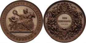Würzburg-Stadt
 Bronzemedaille o.J. (1881) (Weckwerth) Verdienstmedaille des Vereins der Gärtner und Gartenfreunde. Flora sitzt mit Füllhorn, Kranz u...
