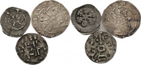 Mittelalter
Lot-3 Stück Interessantes Lot von drei mittelalterlichen Silbermünzen. Darunter: Niederelbischer Agrippiner (Dannenberg 1778?). Wiener Pf...