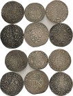 Sachsen
Lot-6 Stück o.J. Interessantes Lot sächsischer Silbermünzen. Darunter: Friedrich II. der Sanftmütige-Schwertgroschen o.J. beiderseits 6-strah...