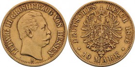 Hessen
Ludwig III. 1848-1877 10 Mark 1876 H Jaeger 216 Sehr schön