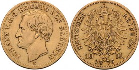 Sachsen
Johann 1854-1873 10 Mark 1873 E Jaeger 257 Sehr schön