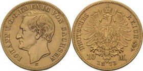 Sachsen
Johann 1854-1873 10 Mark 1873 E Jaeger 257 Sehr schön+
