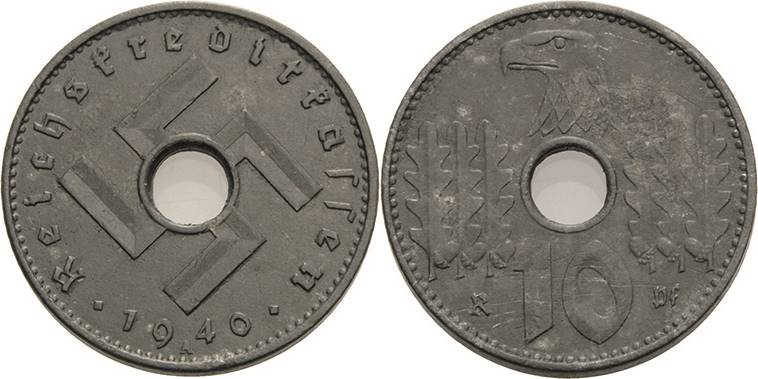 Münzen der Reichskreditkassen
 10 Reichspfennig 1940 A Jaeger 619 Winz. Kratzer...