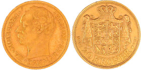 Ausländische Goldmünzen und -medaillen

Dänemark

Frederik VIII., 1906-1912

20 Kronen 1910 VBP. 8,96 g. 900/1000. vorzüglich/Stempelglanz. Frie...
